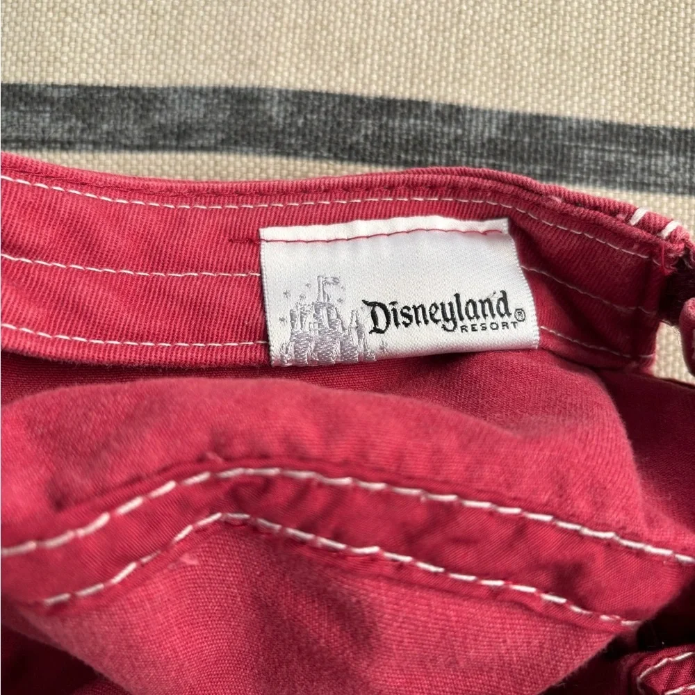 Disneyland Resort Red Broken In Mickey Patch Adjustable Baseball Cap One Size